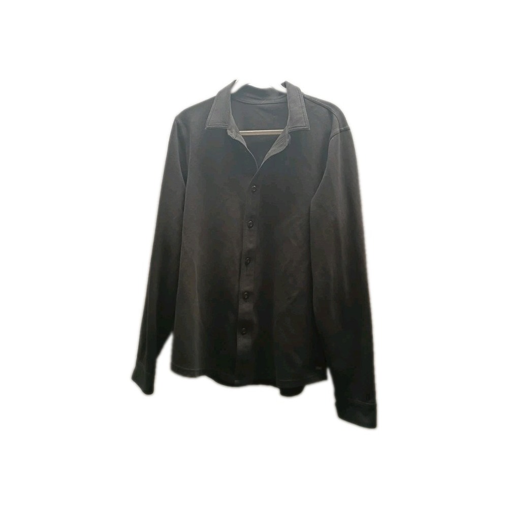 Vuori Shirt Long Sleeve Solana Button Down Black Twill Stretch V262 Mens Large